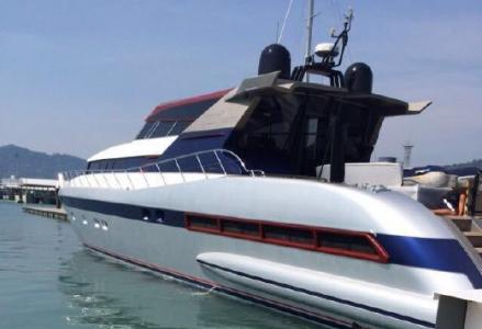 Luxury yacht catches fire and capsizes off Penang, Malaysia