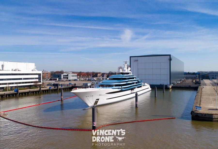 aerial photos of oceanco 110m project jubilee - yacht harbour