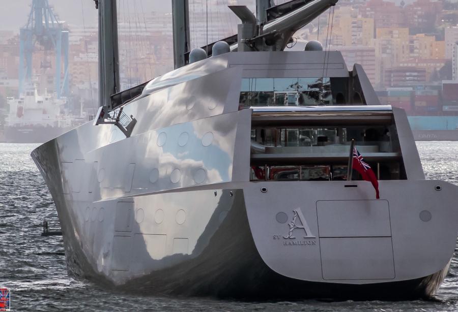 S/Y A spotted in Gibraltar Yacht Harbour