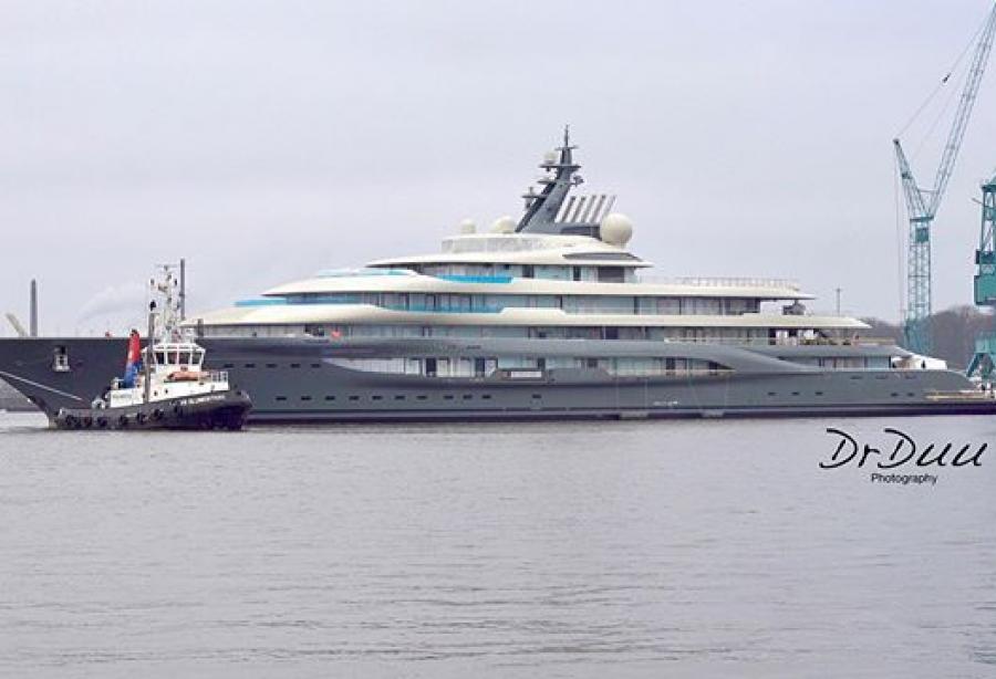 lurssen float out new 130m+ project shu - yacht harbour