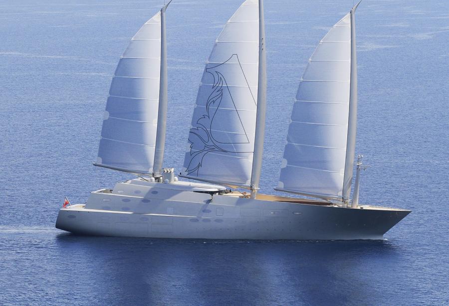 Russian billionaire's 143m sailing yacht A spotted in Monaco harbour - Yacht Harbour