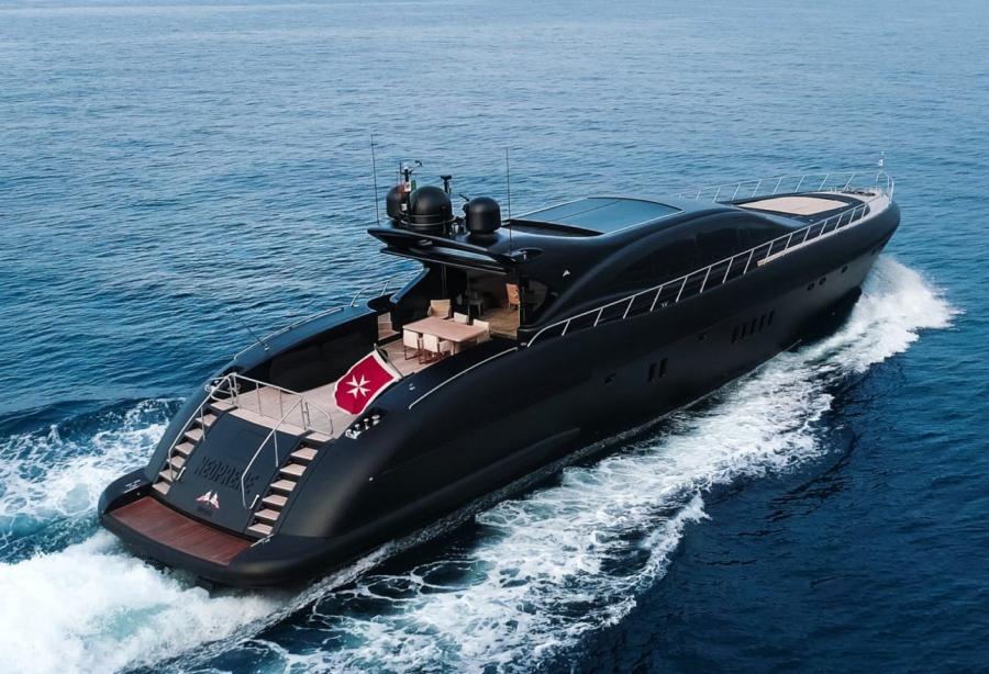 black superyacht for sale