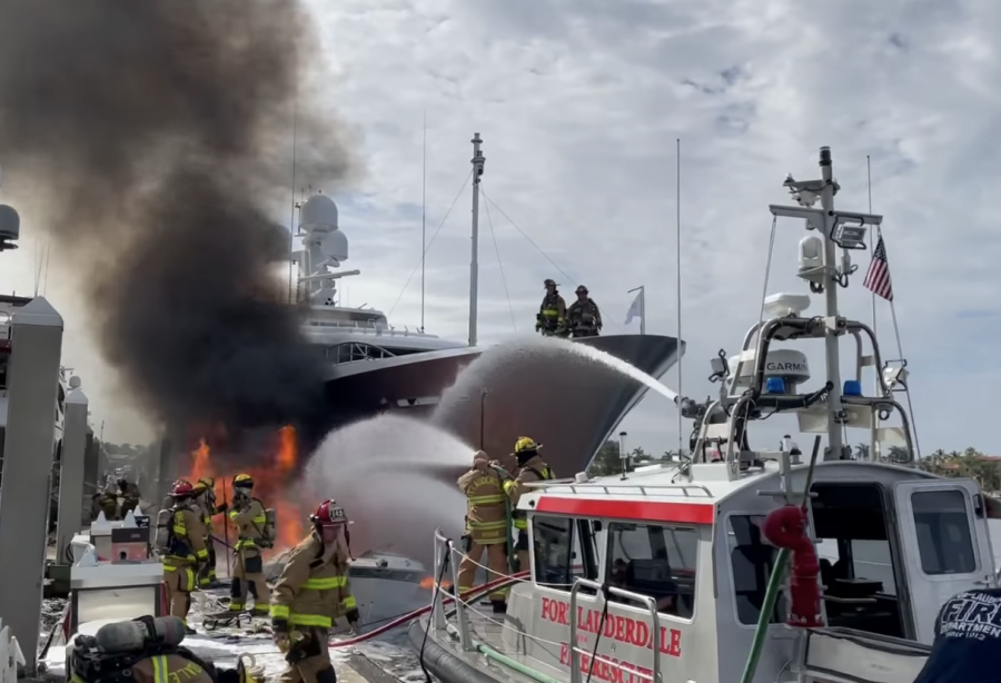 yacht haven boat fire