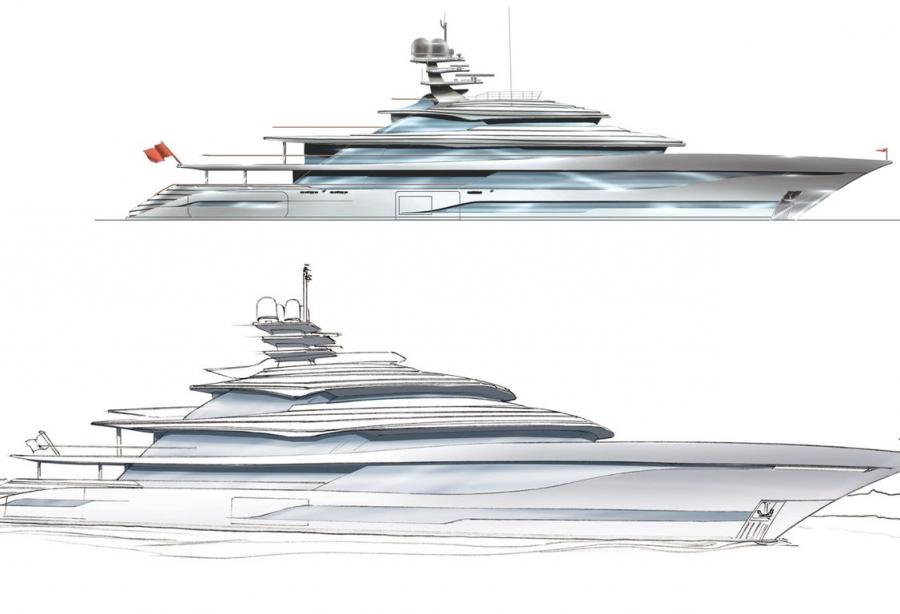 Premium AI Image | Yacht design sketch with a view of the sunset showcasing  the natural beauty of nature