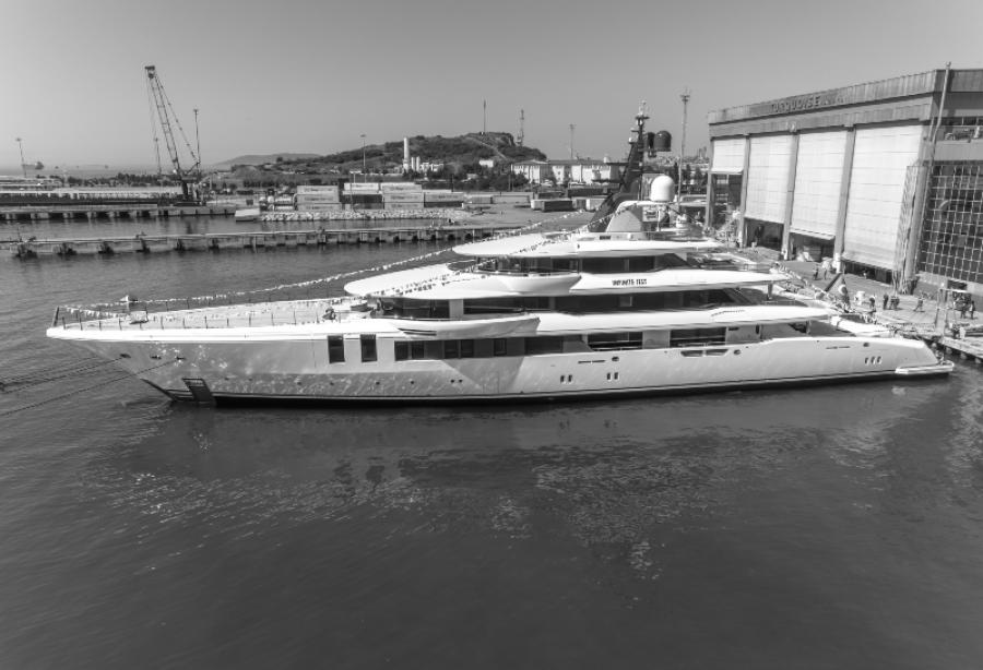 75m Infinite Jest Launched by Turquoise Yachts Yacht Harbour
