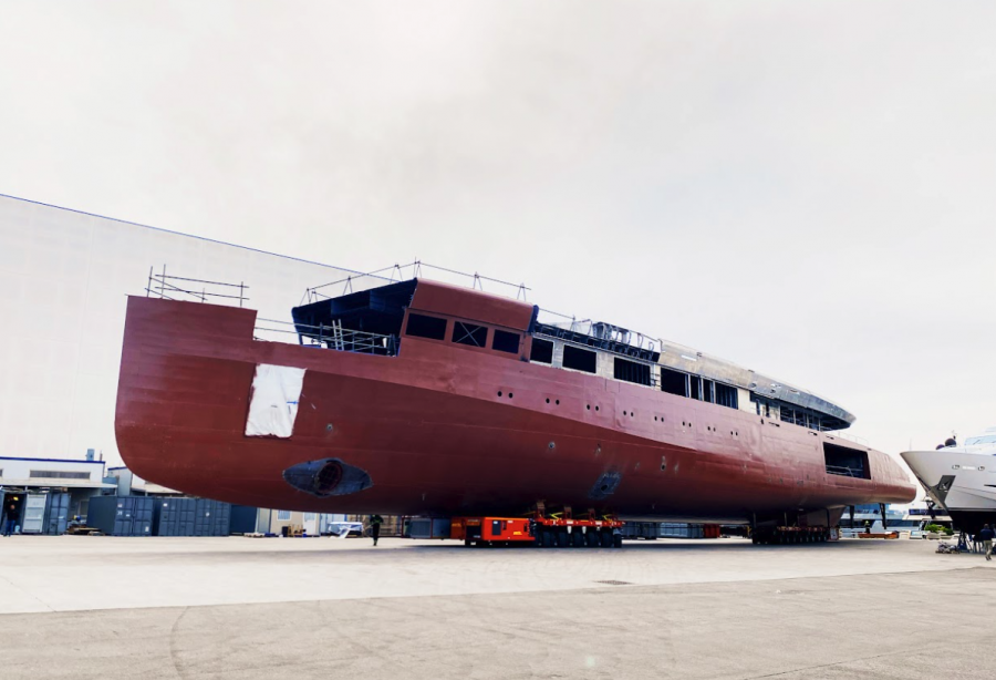 The commencement of the interior outfitting phase for the ISA Custom 80m has started.