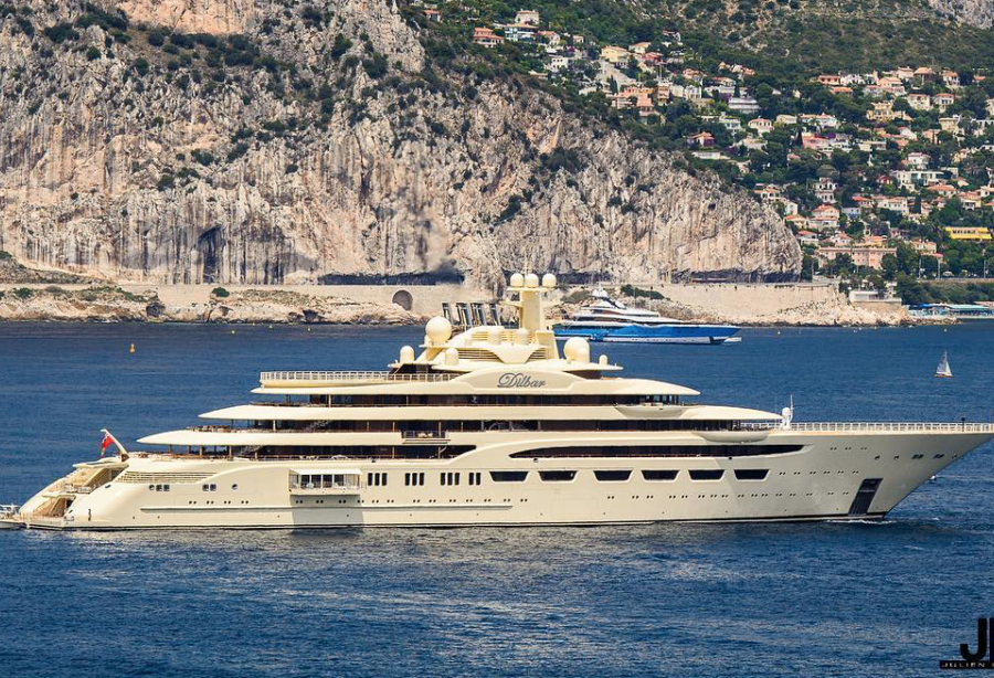 Dilbar spotted in the South of France - Yacht Harbour