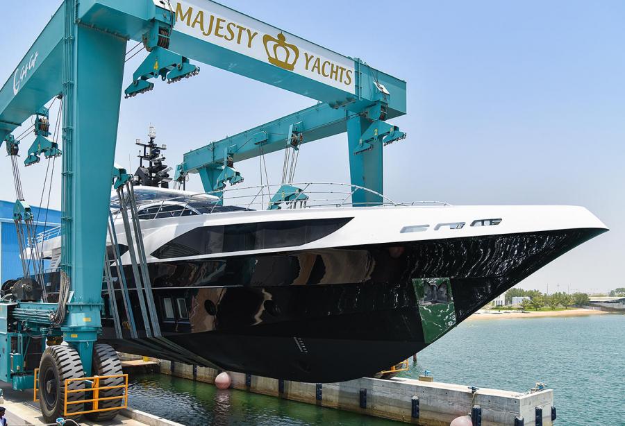 Gulf Craft launches Majesty 122 yacht Ghost II Yacht Harbour