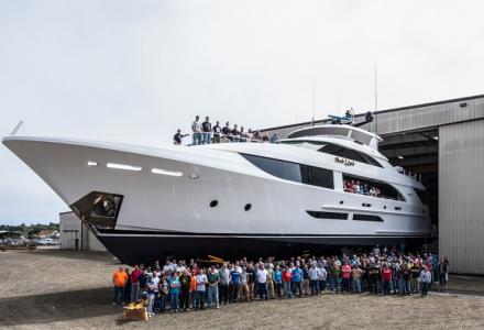 First 38m superyacht Black Gold launches at Westport