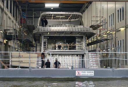 Construction of Mulder Shipyard's largest yacht to date well underway