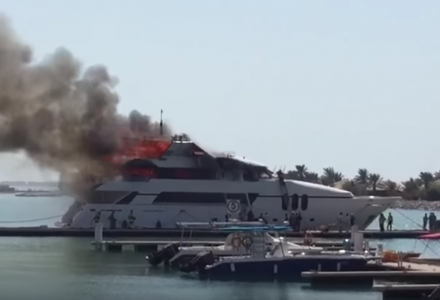 35m yacht catches fire in UAE