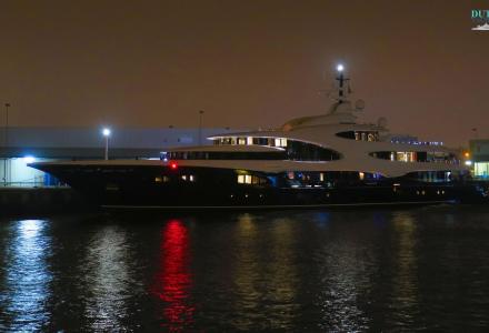 Oceanco project Y715 on her first sea trials