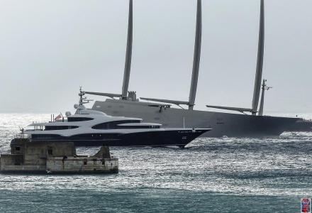 Oceanco 88.5m superyacht Barbara arriving to Gibraltar