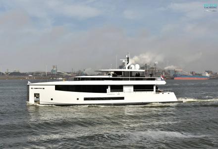 Feadship Lagoon Cruiser yacht Letani on the first day of sea trials