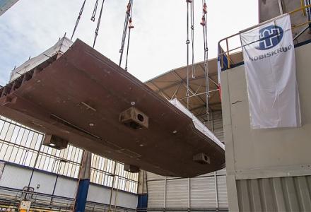 80m superyacht project under construction at Nobiskrug