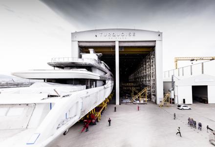 Turquoise transfers its 77m project to Istanbul Shipyard for final outfitting