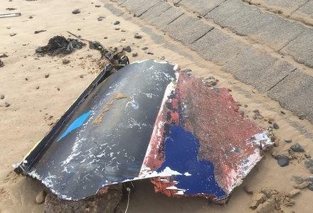 Mystery wreckage from a yacht washes up at Redcar beach