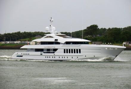 Heesen Yachts Laurentia undergoing sea trials