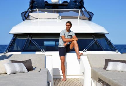 Rafael Nadal stars in MCY campaign on his 24m yacht