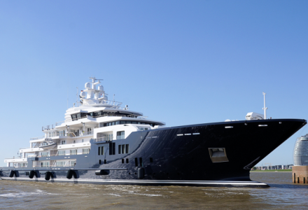 116-metre Kleven explorer yacht Ulysses on sea trials