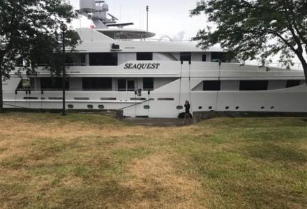 50-metre $40-million superyacht SeaQuest owned by Betsy DeVos damaged