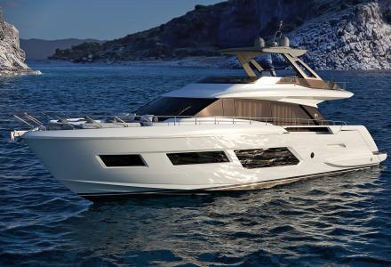 20-metre Ferreti 670 - an outstanding optimization of interior and exterior spaces