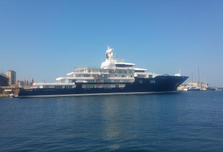 116-metre explorer superyacht Ulysses in Trieste