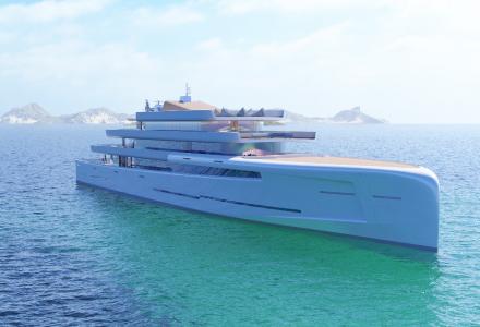 106-meter invisible superyacht concept Mirage