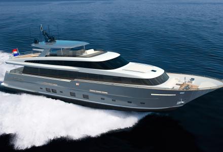 Construction of 32-metre superyacht by Van Der Valk for repeat client