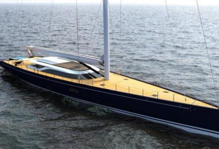 The new 52m sailing superyacht concept Blue Sapphire 