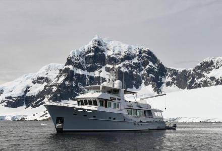 29m Vripack explorer yacht Gayle Force drifting to the edge of the world and further