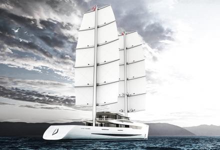 Maltese Falcon heritage: 80m futuristic sailing yacht project Vela