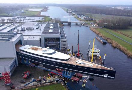 81m Sea Eagle II: Royal Huisman launches the world's largest aluminium schooner