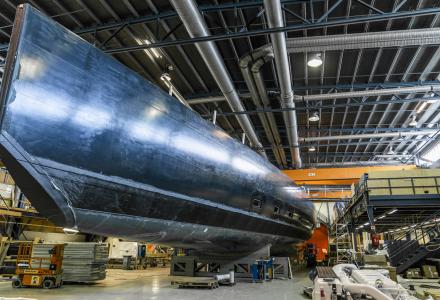 Baltic 146 by Baltic Yachts is under construction