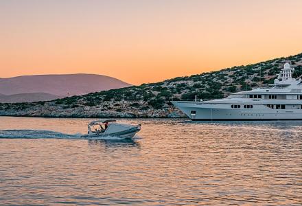 Spotted: 60.6m yacht Athina III by Feadship in Schinoussa, Greece