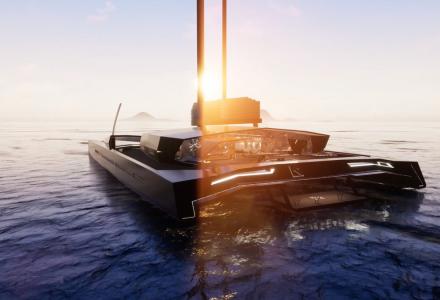 101m super-fast futuristic hydrofoil sailing yacht concept by Nemesis