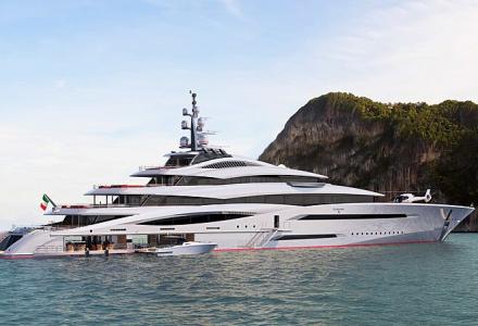 The launch of a 110-metre superyacht concept Project Century X