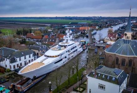 Feadship’s Boardwalk on Her Way to Sea Trial  