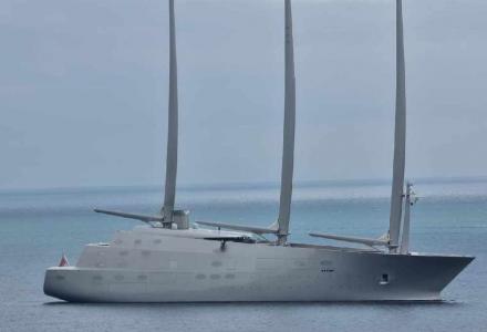Andrey Melnichenko’s Sailing Yacht A Was Spotted in Douglas Bay 