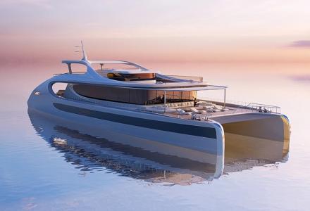 44m Oneiric Catamaran Concept Unveiled by Rossinavi 