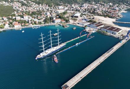 107m Black Pearl Became First Boat to dock in Adriatic42’s Superyacht Yard For Refit
