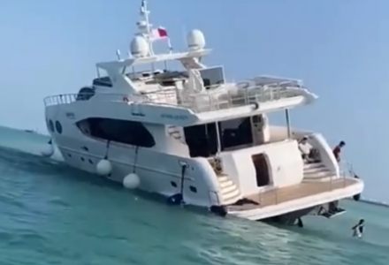 33m Lusail Queen Ran Aground in Doha