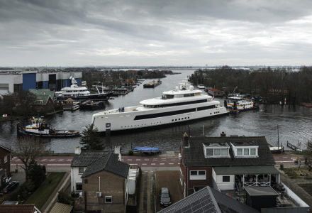 67m Feadship’s Project 823 Moved for Final Outfitting