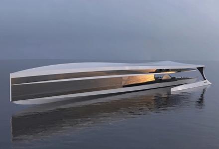 130m Trimaran Concept Revealed by Aras Kazar