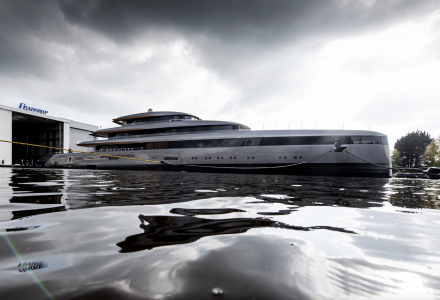 Feadship’s 84m Project 710 Moved for Final Outfitting