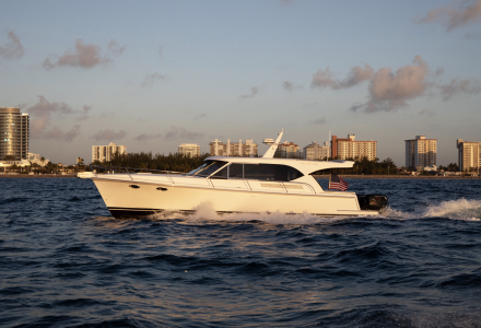 Hylas Yachts Launches First Diesel Outboard M47 Powerboat in America