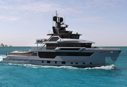 New Images of 44m Flex­plorer 146 Mav­er­ick Presented by Cantiere delle Marche