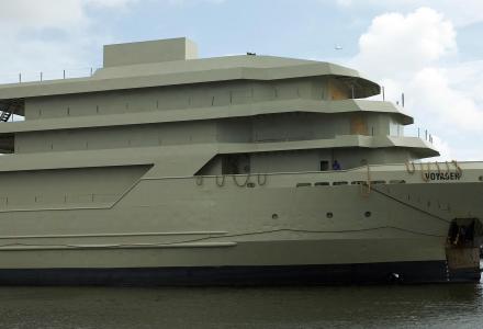 90m Voyager under conversion into explorer yacht