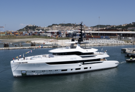 Video of the Day: 43m Frette Launched by Columbus Yachts