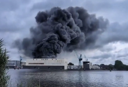 Lürssen Issues Statement Following Shipyard Fire at Rendsburg Facility